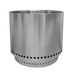 VERKEN - Brasero sin Humo Brann Acero Inoxidable 304 + Acc / 38 cm - Metálico