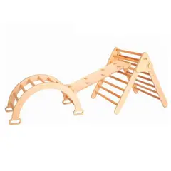 KIDSCOOL - Escalador De Madera 3 EN 1 Montessori