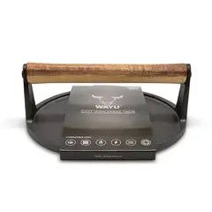 WAYU - Prensa De Hamburguesa 18cm Hierro Fundido Parilla Carne