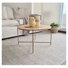 GENERICO - Mesa de Centro MCF14 Base Dorada