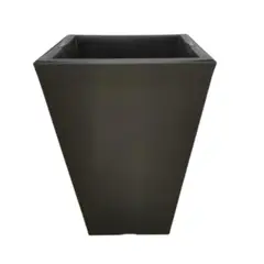 MOBII - Macetero Autorregante Grande Simil Piedra 70x35x35 Negro