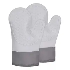 GENERICO - Pack X2 Guantes Silicona Para Horno Toma Olla Guante Cocina