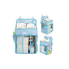 GENERICO - Organizador Cambiador Pañales Para Cuna Carrito De Pañal Azul