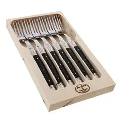 LAGUIOLE - Set 6 tenedores negro