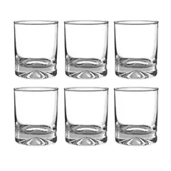 CRISTAR - Set 6 Vasos Bajos Modelo Manhatan de 340mL Agua Tragos Jugo