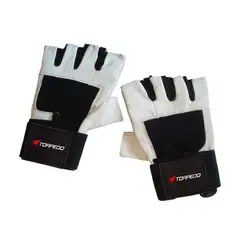 TORPEDO - GUANTE FITNESS CUERO MUÑECA NG-BL TXL