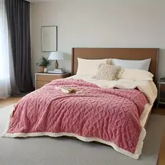 GENERICO - Frazada Manta Sherpa Polar Termica 2 Plazas 200*230cm