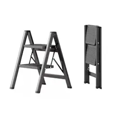 GENERICO - Escalera Plegable Ligera Acero 2 Escalones Capacidad 150kg