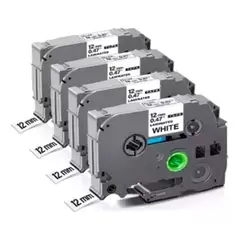 ESHOPANGIE - X4 Cinta Tze Alternativa Para Rotuladora Brother 12mm X 8m