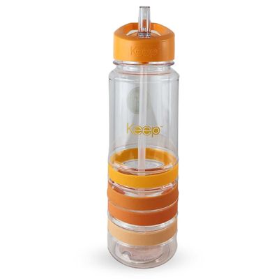Keep Botella Bandas Es 750Ml Agua Bebidas Naranja