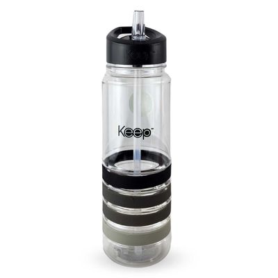 Keep Botella Bandas Es 750Ml Agua Bebidas Negro