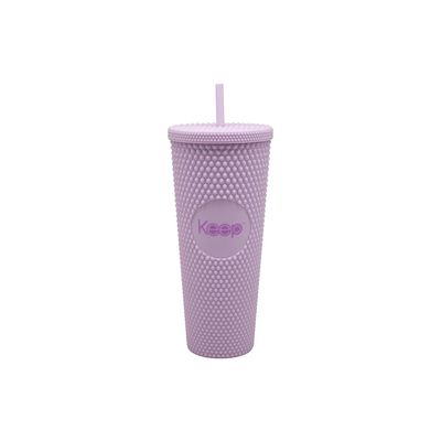 Keep Vaso Mug Tumbler 710Ml Bebidas Cafe + Bombilla Lila