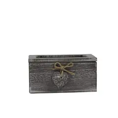 NEWTREE - Caja Para Té O Cafe De 2 Divisiones Gris Rústico