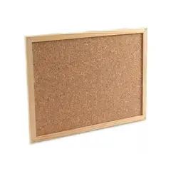 GENERICO - Pizarra Corcho 60 X 90 Borde Madera Resistente + Fijadores