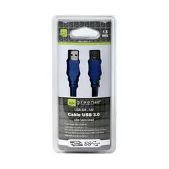 GREEN E - Cable USB AM-AM 1.5 MTS