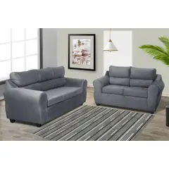 GENERICO - Juego de Living Dubai 3-2 Sofá 3 cuerpos + Sofá 2 de Cuerpos Gris