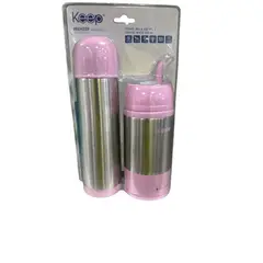 KEEP - Set Mate 400ml+ Termo Bala 500ml Matero Rosa