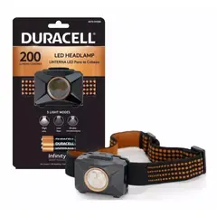 DURACELL - Linterna De Cabeza O Minero 200 Lum Dh200 Incluye Pilas