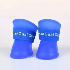 METALFER - Botas Antideslizante Impermeable Mascota Perro Talla S Azul