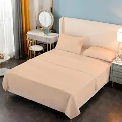 GENERICO - Sabana Premium Algodón 188 Hilos - Crema - King