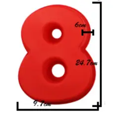 GENERICO - Molde De Silicona Grande Número 8