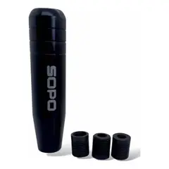 GENERICO - Pomo Palanca De Cambio Adaptadores Universales negro 13cm