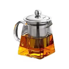 GENERICO - Tetera Infusora de Te Vidrio Cuadrado Piramide 750 ml Infusiones