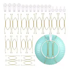 DEKANO - 16 Colgadores De Platos Acero Inoxida Para Soporte De Pared