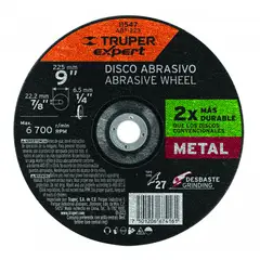 TRUPER - Disco Desbaste Metal 9 PuLG X 6.4 Mm Expert