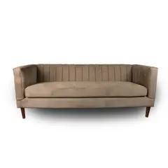 LATAM HOME - Sofá Sorrento 3 Cuerpos Tela Velvet Vivian Café