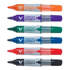 PILOT - Set 6 Plumón Pizarra Recargable V Board Master