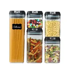 GENERICO - Set De 5 Envases Herméticos Recipientes De Diferentes Tamaños