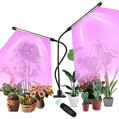GENERICO - Luz De 2 tubos Para Crecimiento De Plantas Interior Con Temporizador