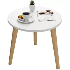 YOMYM - Mesita De Noche Mini Mesa Redonda Simple Sola Capa Mesa Centro 52×40cm