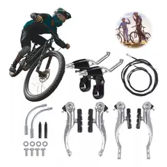 KUANGYE - Kit De Aluminio Frenos V-brake De Montaña Bicicleta