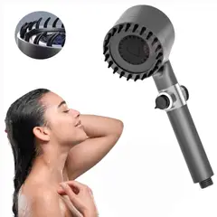 GENERICO - Gris Oscuro Cabezal Para Ducha Telefono Mango Filtrador