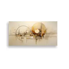GENERICO - Cuadro Abstracto Beige Intenso En Bastidor Con Patrón 120x60cm