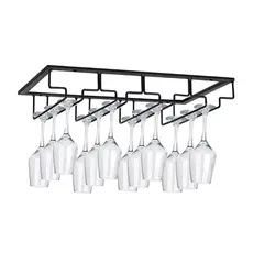 GENERICO - Colgador De Copas Metal Cromado Bar Premium Organización