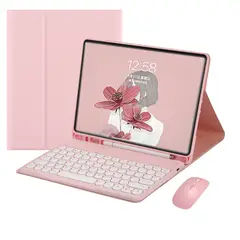 SHARGE - Teclado y Ratón Bluetooth para iPad 7/8/9 10.2inch Rosa Español