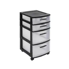 QRUBBER - Cajonero 4 Niveles Eclypse Negro MQ