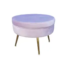 INTERACTIVE STORE - Banqueta pouf redonda felpa purple