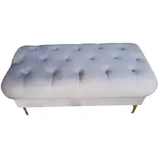 INTERACTIVE STORE - Banqueta Capitoné felpa beige