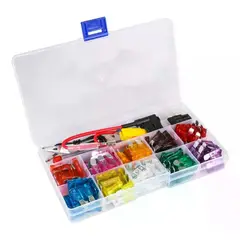 GENERICO - Caja Con 100 Fusibles 3 A 40 Amperes Uso Automotriz Autos