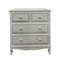 GENERICO - Comoda 4 cajones estilo clasico Frente Panal Ecomuso