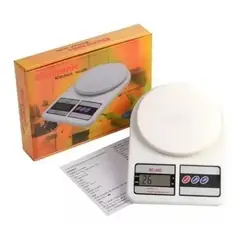 GENERICO - Balanza Pesa Para Cocina Y Algo Capacidad Máxima 10kg Color Blanco