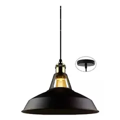 OFERTABKN - Lampara Colgante Retro Campana Aluminio Soquetee27+ampolleta