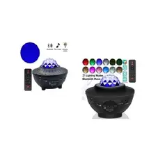 GENERICO - Pack 2 Proyectores De Galaxia Estrellas Led Y Sonido Bluetooth