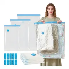GENERICO - Bolsas Al Vacio Pack 6 Comprimir Ropa 70x100 Organizador Closet Ahorra Espacio Calidad FIGOIMPORT