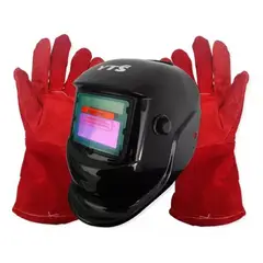 GENERICO - Mascara Soldar Fotosensible Acolchado Con Guantes