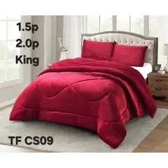 GENERICO - Cubrecama de Invierno Plush con Chiporro King Rojo Italiano